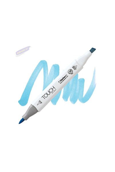 Shinhan Art Touch Twin Brush Pen : Double Sided Marker : B67 Pastel Blue