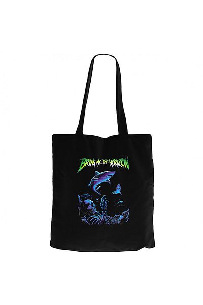 Z zepplin Bring Me The Horizon Sharp Black Ocea Black Canvas Bag