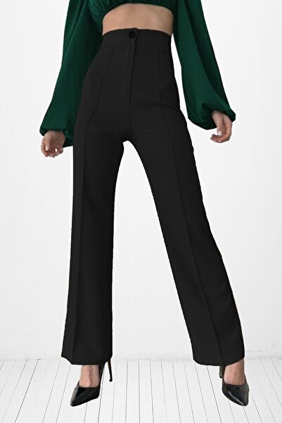 Ramrod Жіночі чорні джинси-палаццо з високою талією в стилі 90-х