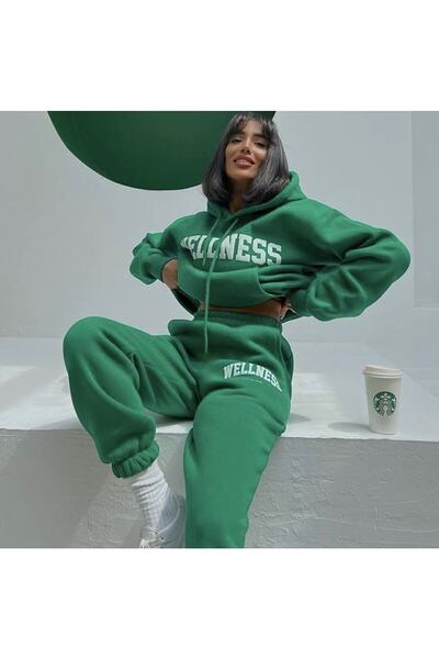 Machetta Γυναικεία φόρμα γυμναστικής με κουκούλα Wellness με στάμπα στο κάτω ...