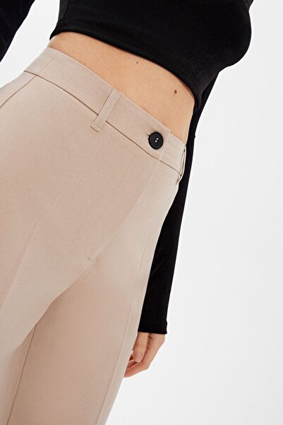 Livik Tess Gold Beige Blue Γυναικείο Casual Παντελόνι Palazzo της δεκαετίας του 90's Super High Loose Leg