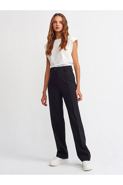 Livik Younger Black Chestnut Women's Loose Fabric 90's Super High Loose Leg Palazzo Trousers