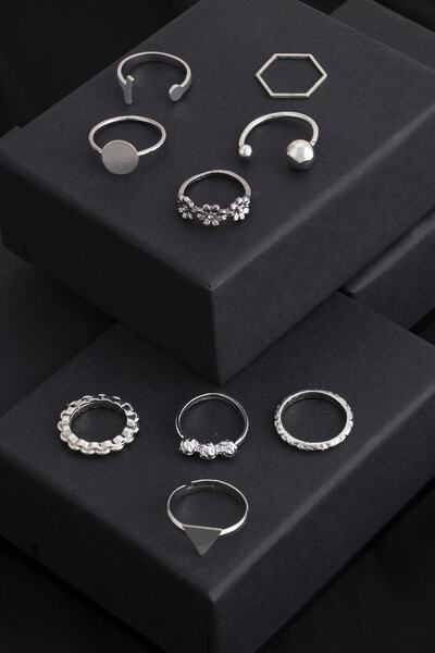 Sortie Aksesuar Çiçek, Dorika Ve Üçgen Figürlü Boyu Ayarlanabilir 9'lu Kombin...