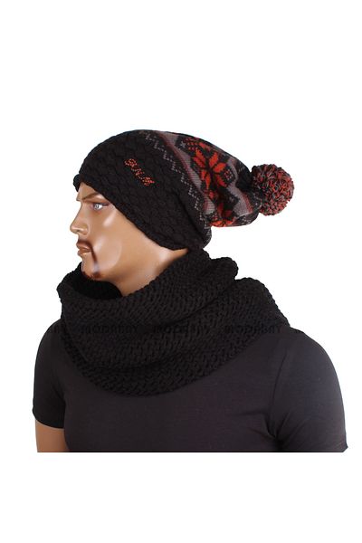 Groppa Neck Collar Thick Knitted Neck Collar Black Model 30124-25401