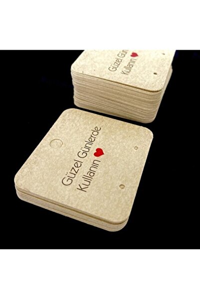 anka design Kraft 2 Hole Earring Card (5,5x5cm) 20 Pieces - Use on Nice Days