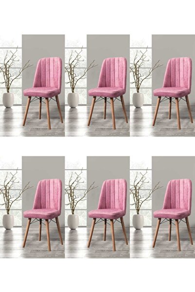 Adaliva Gürgen Ayaklı 1.kalite Yemek Mutfak Ofis Cafe Sandalyesi 6 Adet