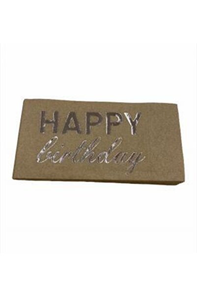 kidspartim منديل نادل عيد ميلاد سعيد من ورق الكرافت المطلي بالفضة