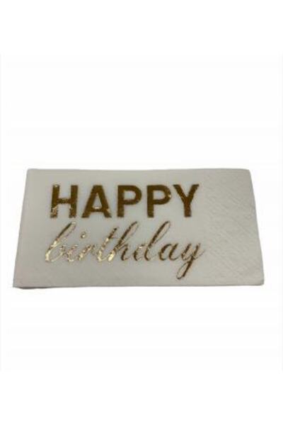 kidspartim منديل النادل باللون الأبيض المطلي بالذهب لعيد الميلاد السعيد