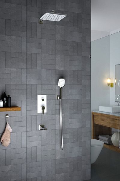 TESKA Ciera Three Way Pprc Body Concealed Bathroom Faucet - White