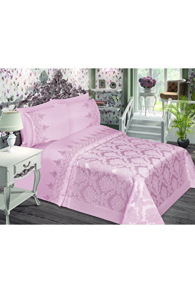 Prestij Home TEKSTİL Powder Sultan Chenille Double Pique Set 230x240 cm