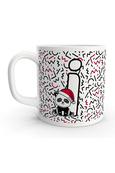 Rock'n Fox Letter I Cute Panda New Year Design Letter Mug Cup