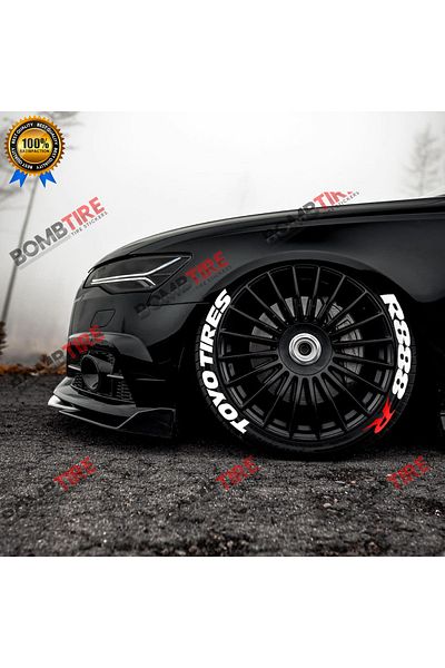 bombtire Toyo Tires R888r Tire Lettering 2.5 Cm Original Product 4 Pieces for Vehicles and Motorcycles