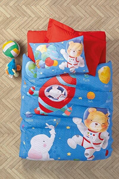 Cotton Box Tek Kişilik Dört Mevsim Set Kapitone %100 Pamuk Lastikli Çarşaflı