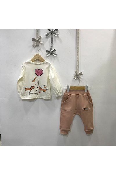 Çikoby Baby Girl Funny Day Tracksuit Set