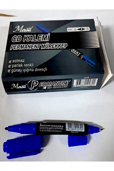 Masis Cd Kalemi , Çift Taraflı , Ince Kalın 12'li Kutu