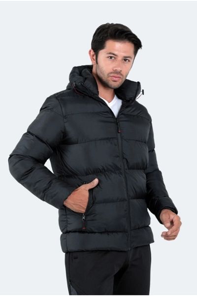Slazenger Hern Hooded Puffer Coat Παλτό Χειμερινό Ανδρικό Παλτό