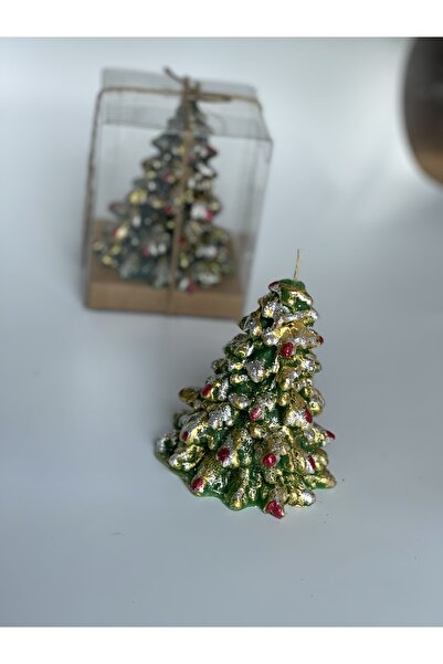 QUEEN AKSESUAR Ithal Lüks Hediye Kutulu Yeni Yıl Yılbaşı Özel Süslü Simli Çam...