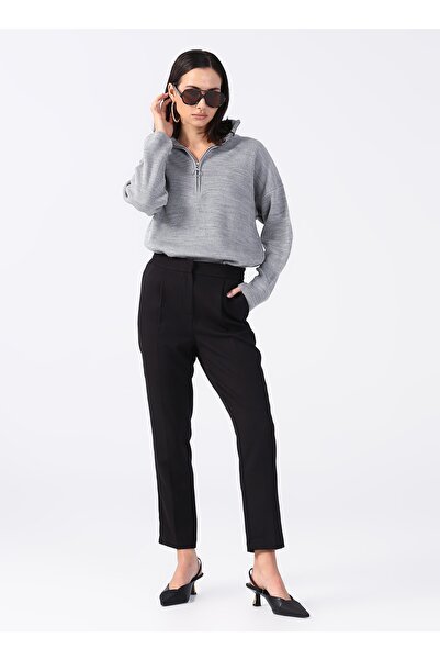 Fabrika Comfort Normal Bel Basic Siyah Kadın Pantolon Cm-henson