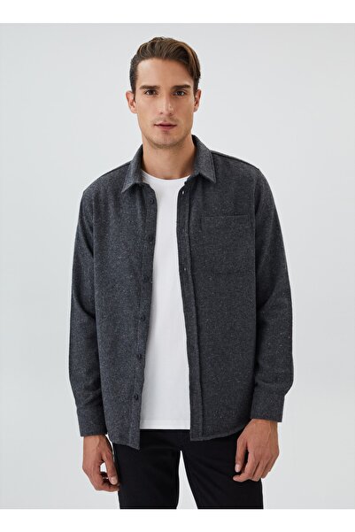 Lee Cooper Plain Anthracite Men's Shirt 231 Lcm 241041 Harold Anthracite