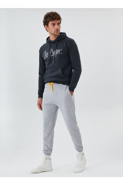 Lee Cooper Ανδρικό αθλητικό παντελόνι Normal Grey Melange 231 Lcm 227001 Vıctors Grä °   Μελανζ