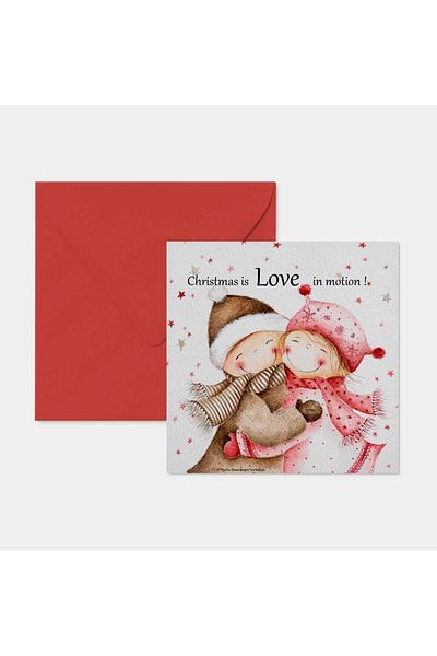 HRS Postcard - Square Greeting Card & Envelope New Year New Year Christmas
