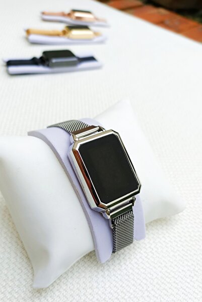 pullmarkt Dokunmatik Zarif Hasır Mıknatıslı Kordon Kol Saati