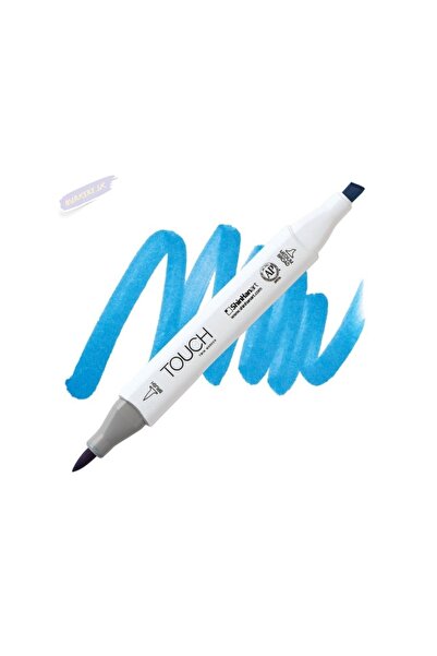 Shinhan Art قلم فرشاة Touch Twin: قلم تحديد مزدوج الجوانب: B263 أزرق الطاووس