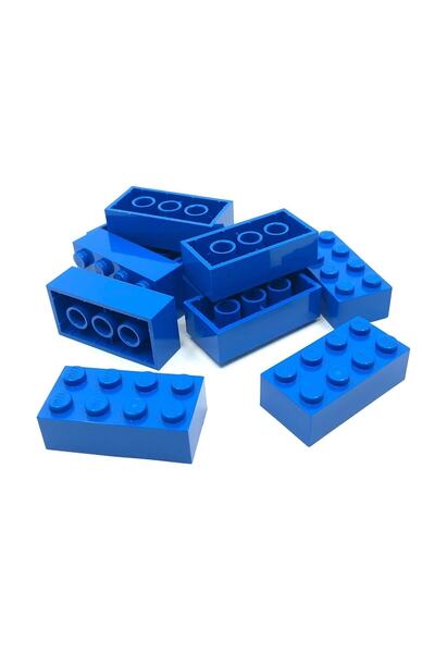LEGO Orjinal Aksesuar Moc Custom Creator Brick 2 X 4 Tuğla Mavi 4 Adet Gönder...