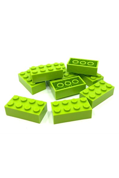 LEGO Orjinal Aksesuar Moc Custom Creator Brick 2 X 4 Tuğla Fıstık Yeşili 4 Ad...