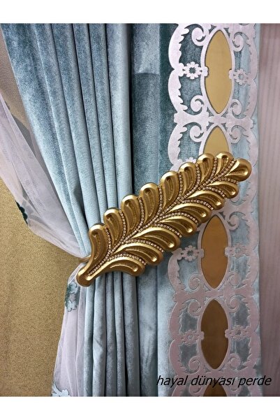 Hayal Dünyası Perde Aksesuarları Ahşap Yaprak Modeli Perde Kol Bağı