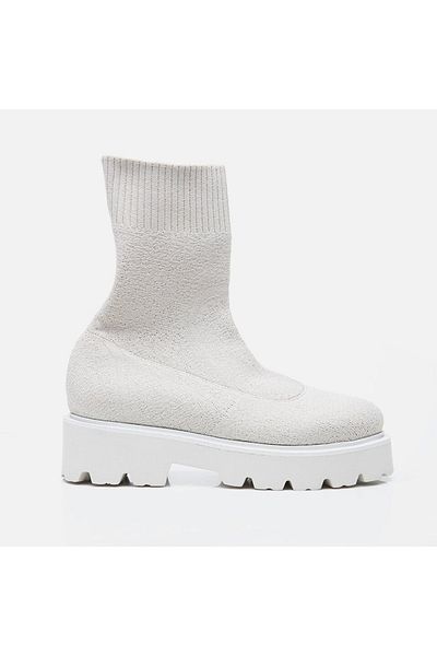 Hotiç Beige Women's Flat Boots
