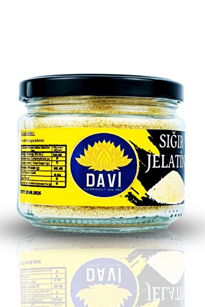 DAVİ Sığır Jelatini 200 gr (%100 SAF, TOZ JELATİN)