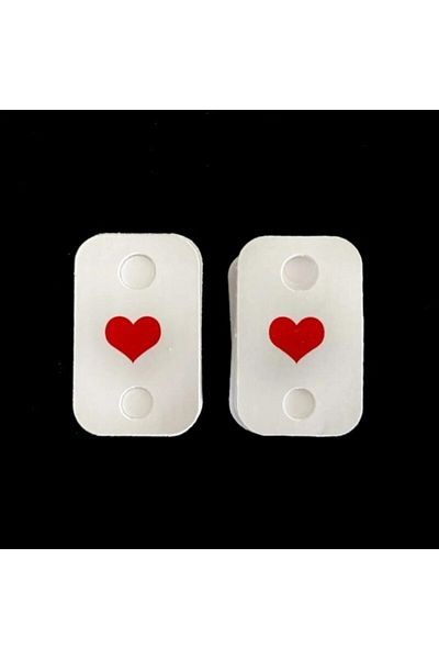 anka design Coated Perforated Bracelet Card (2,5x4cm) 25 Pieces - Love -