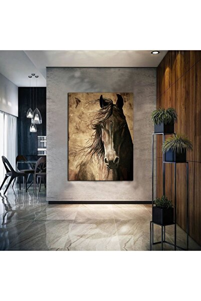 HEDİYE AKSESUARCIM Yağlı Boya Efektli Soyut At Tablosu 10 Harikabirev