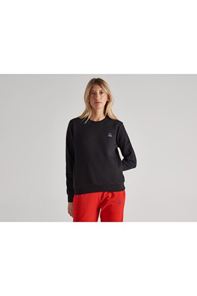 United Colors of Benetton Μαύρο Γυναικείο Φούτερ - Bnt-w20051 Μοντέλο