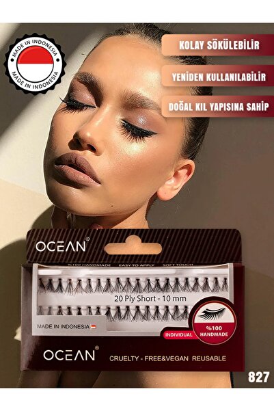 Ocean Doğal Takma Kirpik, Doğal Kıl Yapısı, Tekli Kirpik, Tekrar Uygulanabilir