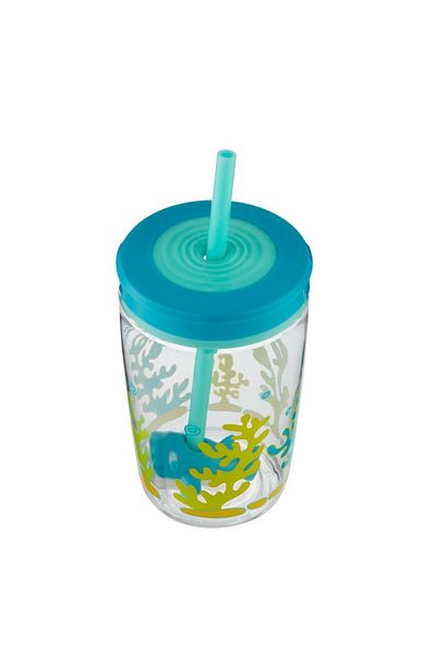 Contigo Blue Floating Shark Tritan Cup με Καλαμάκι - 420ml