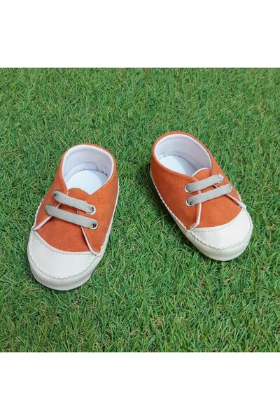 Sönmez Baby Turuncu Desen Bebe Patik Ev Ayakkabısı