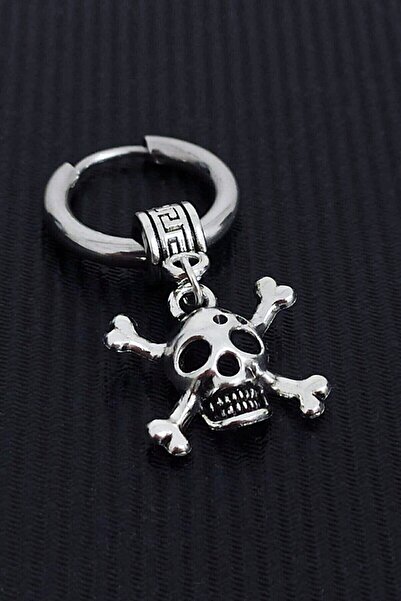 TREND COLLECTİON للجنسين فضية اللون الفولاذ المقاوم للصدأ الجمجمة قلادة هوب ا...