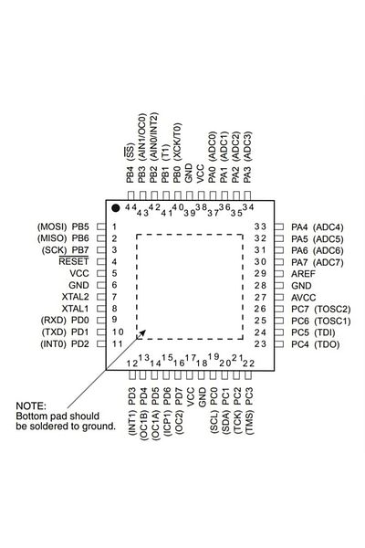 Arduino Atmega16a-au Smd 8-bit 16mhz Microcontroller Tqfp-44