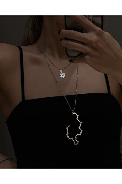 Gilding Silver Kolye Gümüş Unisex
