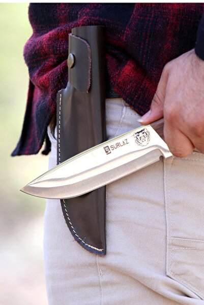 SürLaz Kamp Outdoor Bıçak Aslan El Yapımı Kılıf Hediye