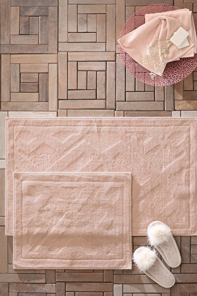 Yataş Milo Banyo Paspası Seti - Pudra