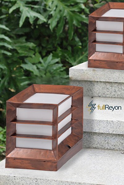 fullreyon Panjurlu Kare Küp Bahçe Aydınlatma Armatürü Set Üstü Aplik