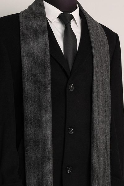 Esgue Patterned Gray Scarf & Camisole