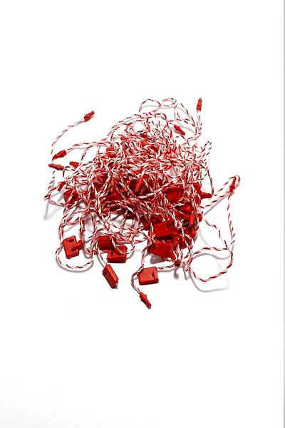 Vice Red White Lock Label Tying Rope 15 Cm 50 Pieces