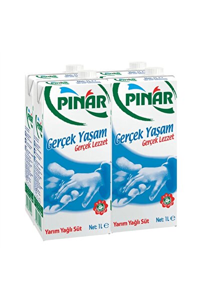 GROS Pınar Yarım Yağlı Süt 4x1 L
