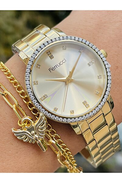 Ferrucci Kadın Kol Saati+bileklik Hediyeli