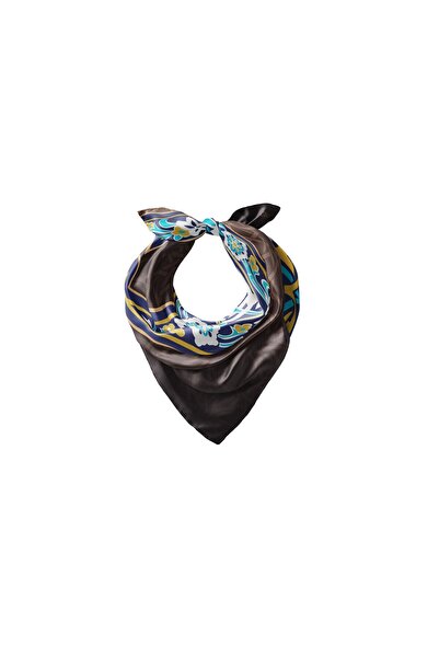 ipekevi Πράσινο μαντήλι από σατέν μετάξι μοντέλο 04