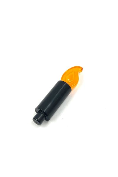 LEGO Original Accessory Moc Minifigure Minifigure Black Candle Transparent Orange Fire 2 Pieces to Send